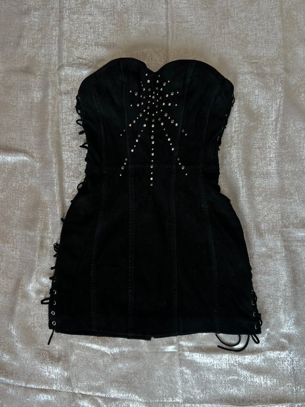 Guess USA Laced Suede Bustier Dress